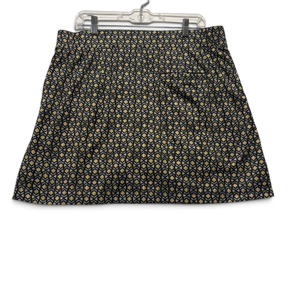 Bermuda Sands Womens XL Geometric Diamond Print Athletic Golf Tennis Skort Black